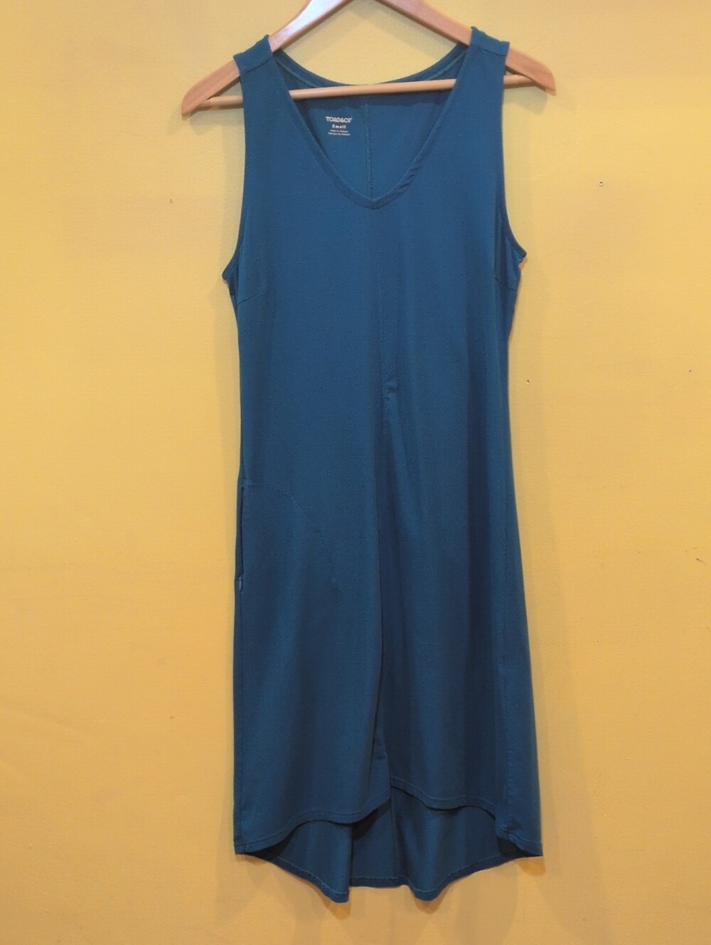 Toad&Co Teal Sleeveless V-Neck Midi Dress